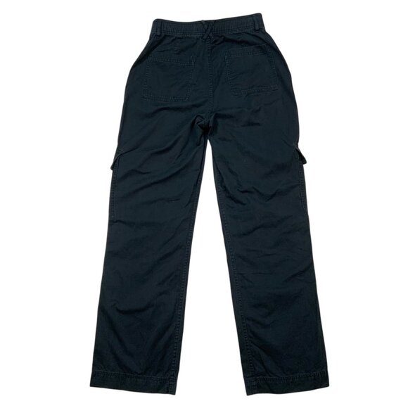 Abercrombie & Fitch Womens Cargo Pant 4 27 Black High Rise Straight Leg Academia - Picture 2 of 12
